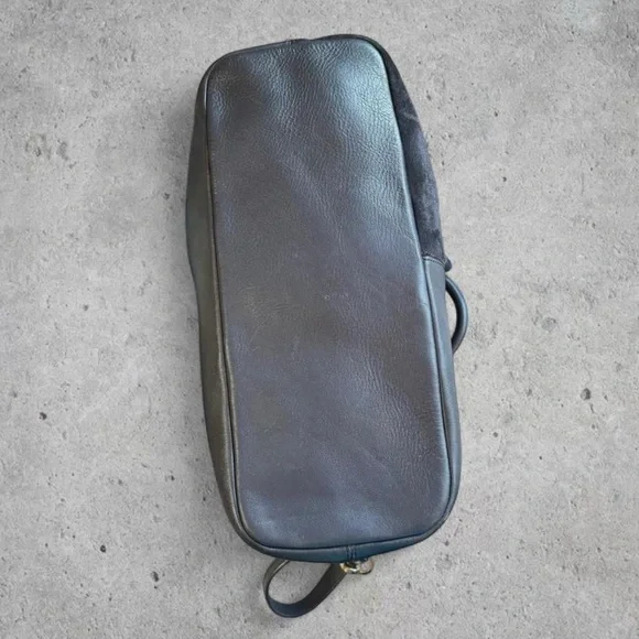 Tory Burch Navy Blue ‘Natalie’ Leather and Suede Satchel/Shoulder/Crossbody Bag - Picture 7 of 8